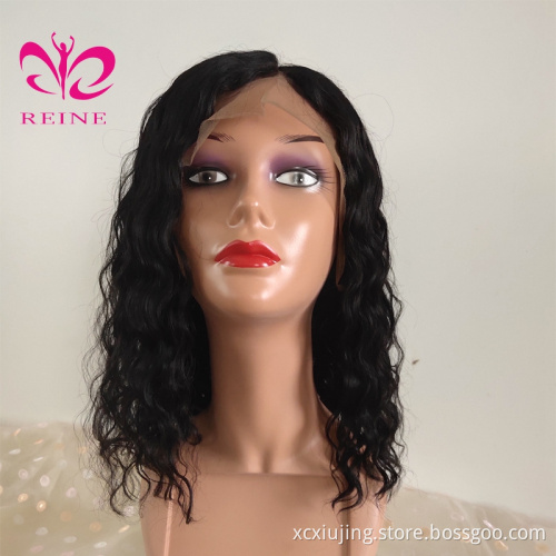 Short Italian Curly Bob Wigs Black Swiss Lace Wigs for Black Women Full Density Lace Front Human Hair Wigs